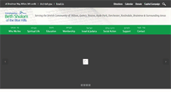 Desktop Screenshot of bethshalombluehills.org